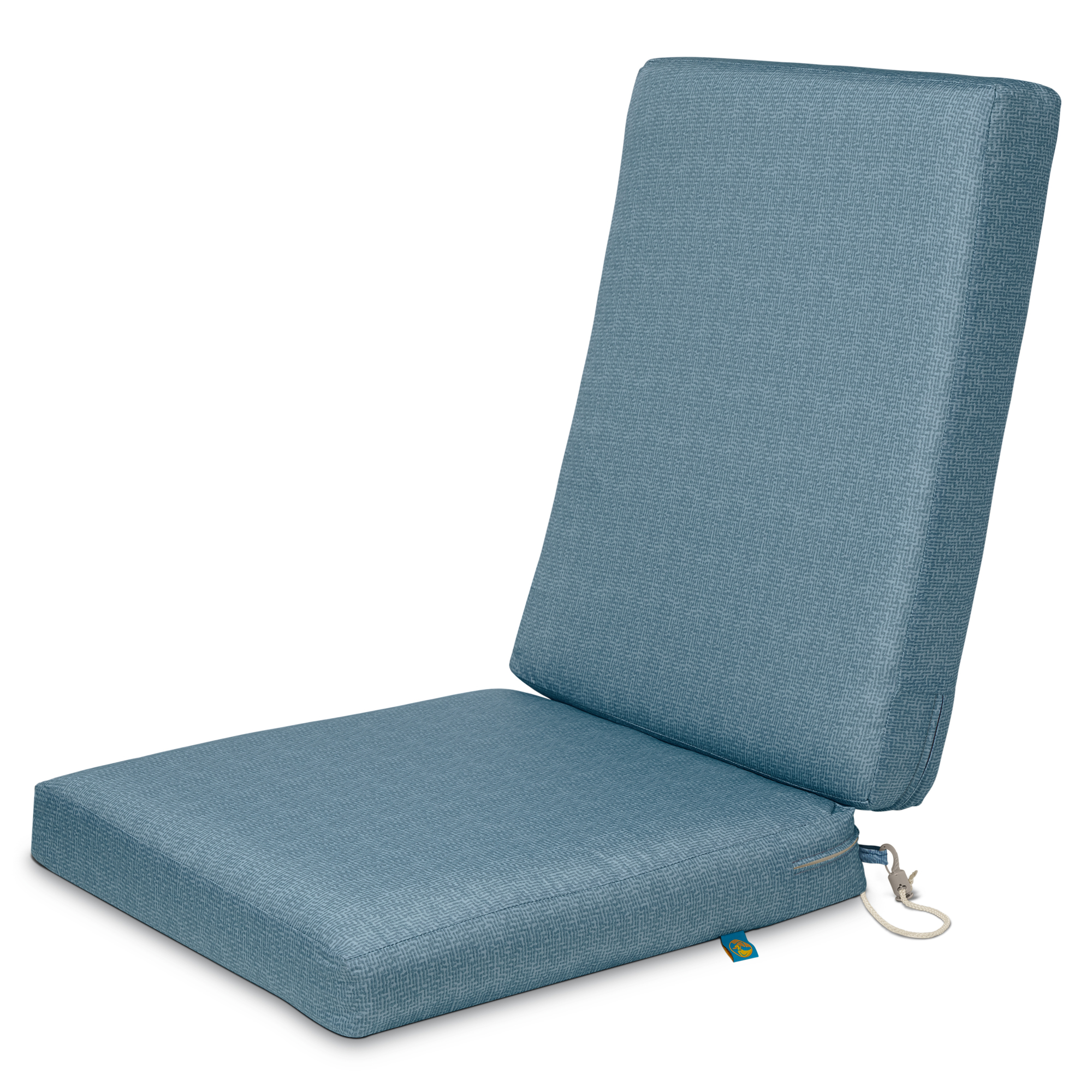 Classic Accessories DuckCovers Weekend All-Weather Outdoor Dining Chair Cushions — Blue Shadow, Model# CBSCH44203